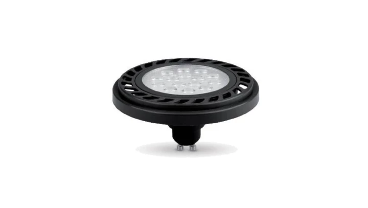 Żarówka ES111 gu10 15 led 8,9W B/NW 30s neutralna biała AR111 czarna obudowa
