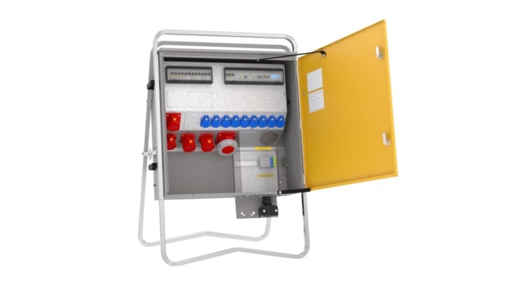 Rozdz. budowlana elBOX-XL Z63-012209 zaciski 5x50 mm2, gn: 9xGK 230V 16A 2xCEE 16A 2xCEE 32A 1xCEE 63A 2xRCCB licznik 76427110