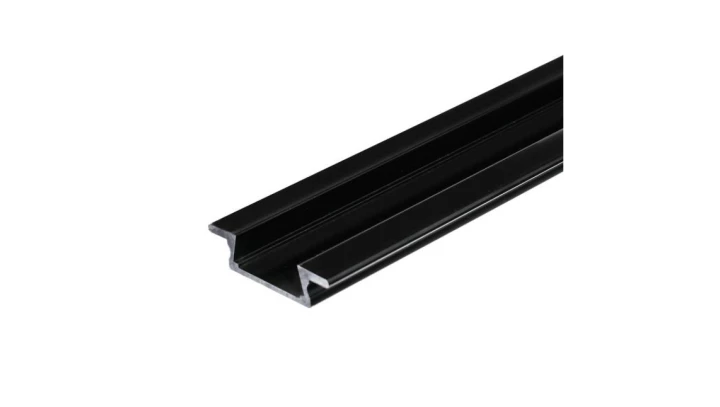 Profil led MiniLUX WPUST 1m czarny meblowy wpuszczany do frezu