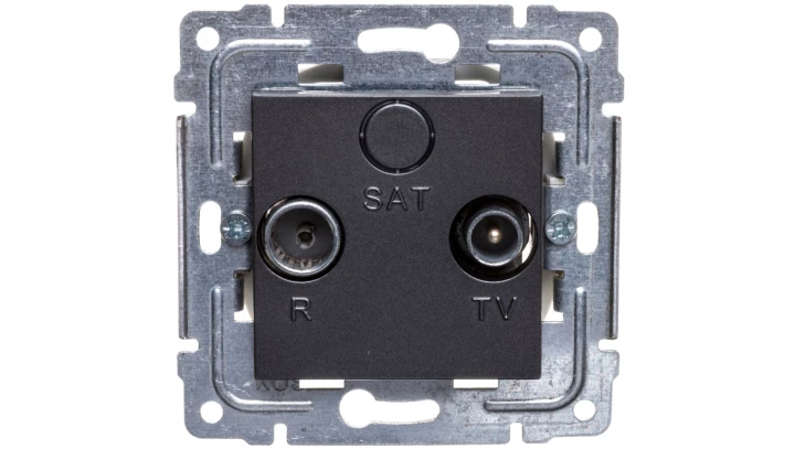 DANTE Gniazdo antenowe RTV końcowe grafit 456073