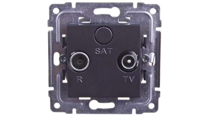 DANTE Gniazdo antenowe RTV przelotowe 8dB grafit 456074