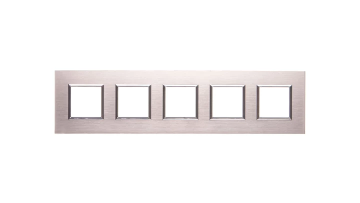 DANTE Ramka pięciokrotna aluminium anodowane INOX 4541285