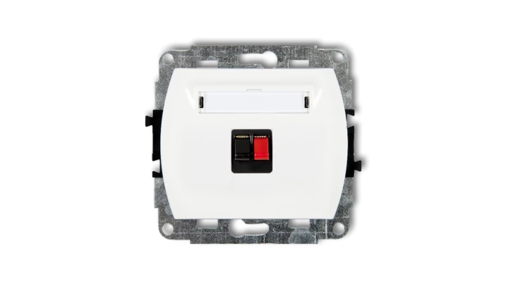 TREND Gniazdo głośnikowe pojedyncze biały GG-1