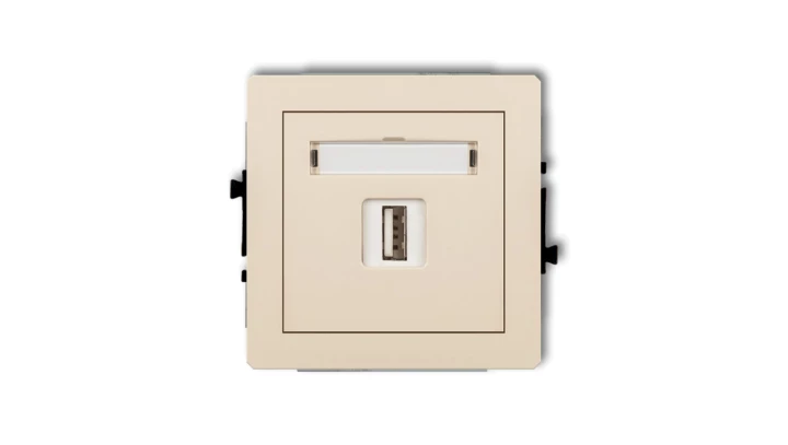 DECO Ładowarka USB pojedynczej, 5V, 1A beżowy 1DCUSB-1