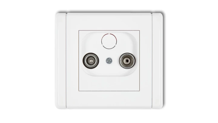 FLEXI Gniazdo antenowe RTV końcowe 2dB biały FG2K