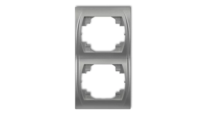 LOGO Ramka pionowa podwójna srebrny metalik 7LRV-2