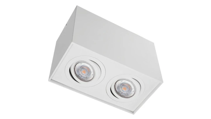 Oprawa sufitowa natynkowa INDI-2 Gu10 230V sand white / biała piaskowana 180x97x124