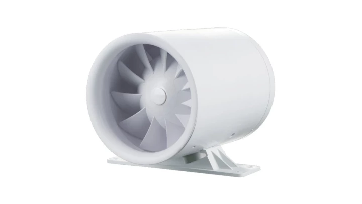 Wentylator kanałowy 125mm standard bialy z podst.montażowa 125QUIETLINEK