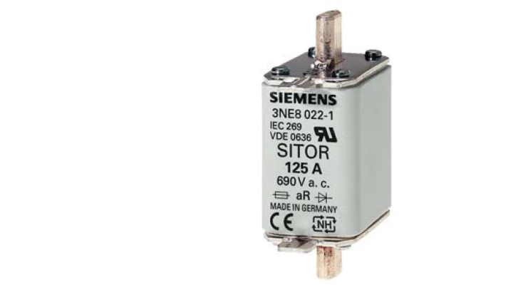 Wkładka bezpiecznikowa 00 125A 690V SITOR FUSE-LINK 3KL klasa GR DIN 43620 AC 3NE1022-2 /3szt./