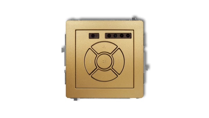 DECO Sterownik roletowy elektroniczny (przycisk centralny/dodatkowy) złoty 29DSR-6