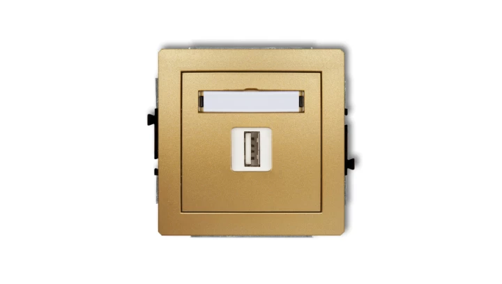 DECO gniazdo pojedyncze USB-AA 3.0 złoty 29DGUSB-5