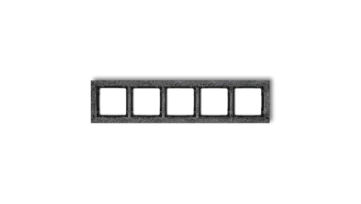 DECO Ramka uniwersalna pięciokrotna - beton (ramka: antracytowa spód: czarny) antracyt 11-12-DRB-5