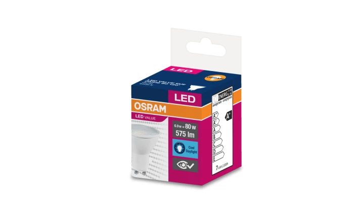 Żarówka LED VALUE PAR16 80 GU10 6,9W 620lm 6500K 865 120st. 3 LATA GWARANCJI 4058075096745
