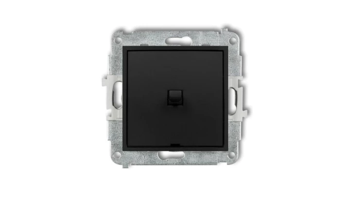 MINI Łącznik pojedynczy w stylu amerykańskim czarny mat 12MWPUS-1