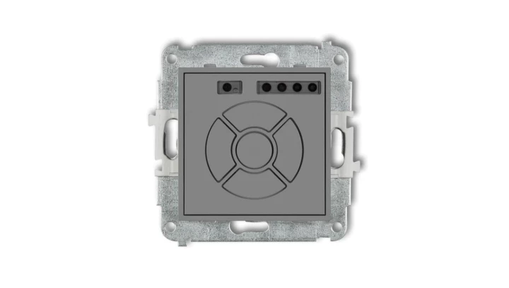 MINI Elektroniczny sterownik roletowy (przycisk centralny/dodatkowy) szary mat 27MSR-6