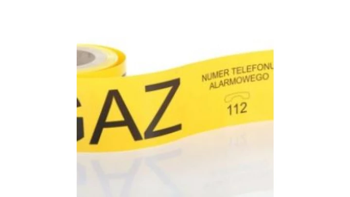 Folia żółta z nadrukiem, szerokość 20 cm TO-Gn/30/20/100mb