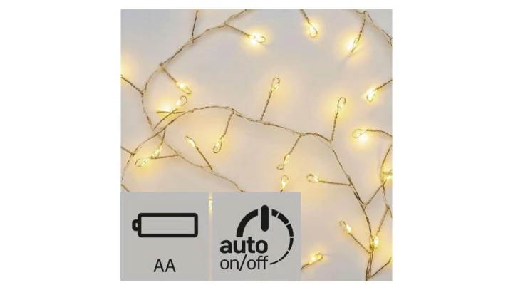 Lampki choinkowe XMAS ZYK 0,9W 100LED 2,4m IP20 ciepły biały D3FW01