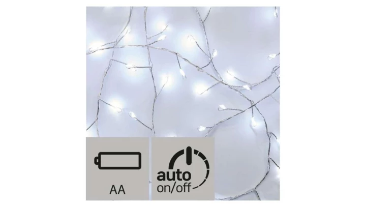 Lampki choinkowe XMAS ZYK 0,9W 100LED 2,4m IP20 zimny biały D3FC01
