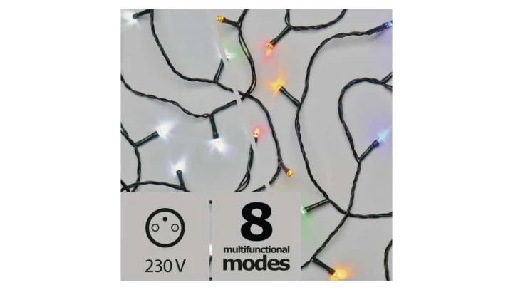 Lampki choinkowe XMAS ZYK 3,6W 100LED 10m IP20 zimny biały/multicolor ZY2012