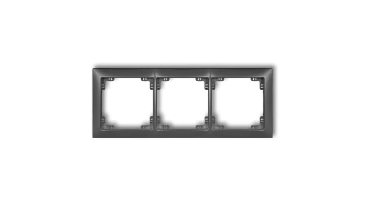 DECO Ramka uniwersalna potrójna z tworzywa DECO Soft grafitowy 11DRSO-3