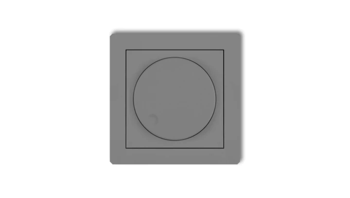 DECO Regulator elektroniczny oświetlenia przyciskowo-obrotowego szary mat 27DRO-1