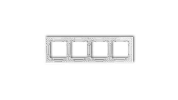 DECO Ramka uniwersalna poczwórna transparentna DECO Art - efekt szkła (ramka: transparentna spód: biały) transparentny 52-0-DRS