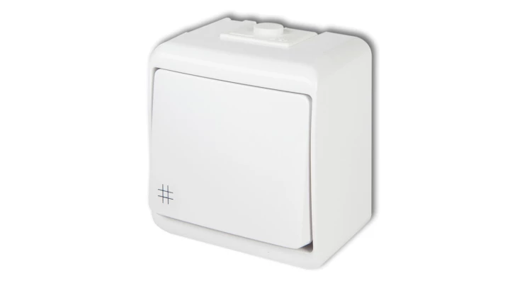 JUNIOR Łącznik krzyżowy biały IP54 WHE-6