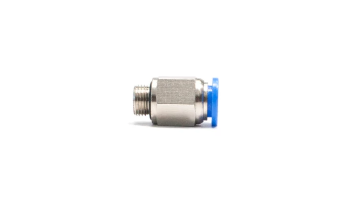 Złączka wtykowa prosta mosiężna niklowana do węża 15, G1/2z, 122.012-15