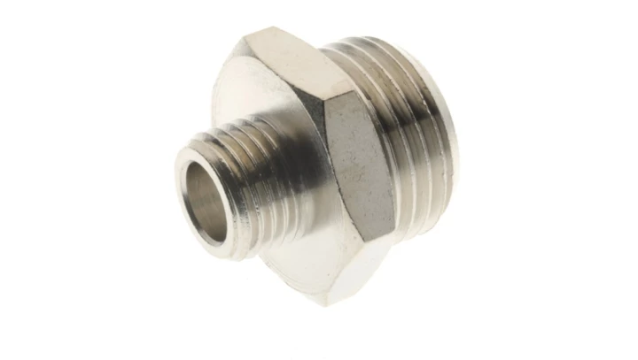 Nypel redukcyjny mosiężny niklowany z G1/4z na G1/2z 2030 1/4-1/2