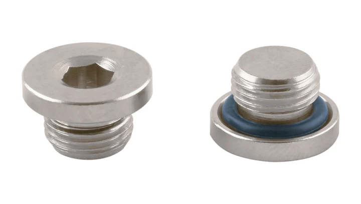 Mosiężny niklowany korek z oringiem, G3/8z, 3015 3/8