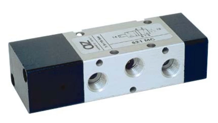 Zawór pneumatyczny 5/2, G1/8, powrót sprężyną, 521 MC