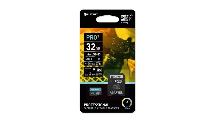 MicroSDhc secure digital + adapter sd 32gb class10 ui 70mb/s 44002 PMMSD32UI