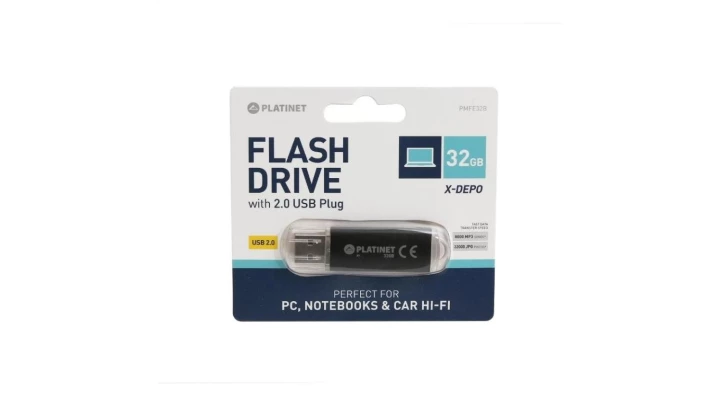 Pendrive USB 2.0 x-depo 32gb czarne 40621 PMFE32