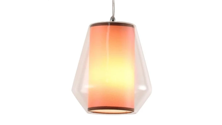 Lampa pendant selene p161040 e27 glass+fabric clear 19x21 44020 PPL024C