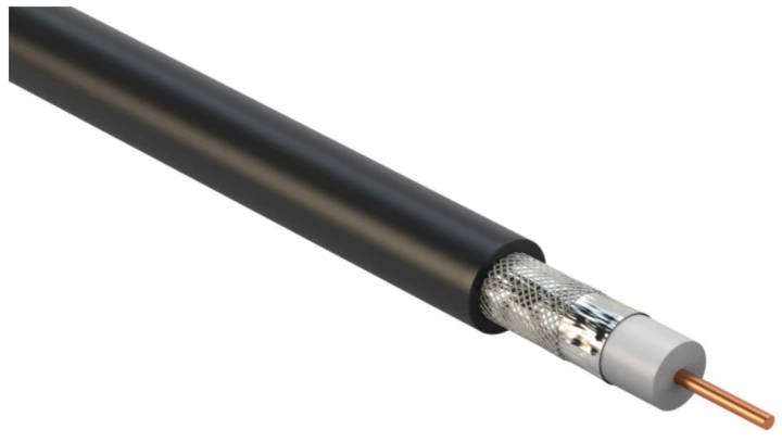 Przewód koncentryczny XWDXpek 75 1,0/4,8 czarny UHD-4K CESAT /100m/