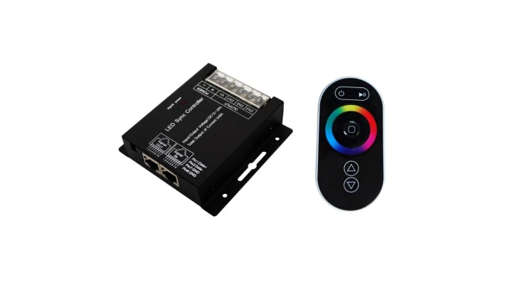 Kontroler sterownik RGB RF dotykowy 288W 12/24VDC czarny radiowy 433.92MHz