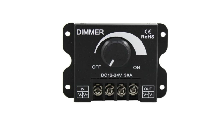 Ściemniacz led 30A 360W 12VDC manualny 12V/24V czarny