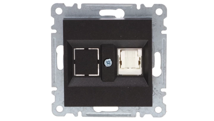 Lumina Gniazdo komputerowe pojedyncze RJ45 kat.5e UTP czarne WL2113