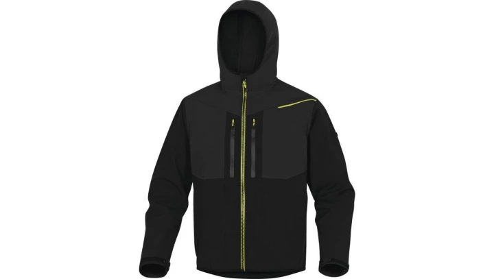 Kurtka Softshell z poliestru i elastanu kolor czarno-żółty rozmiar XXL HORT2NJXX