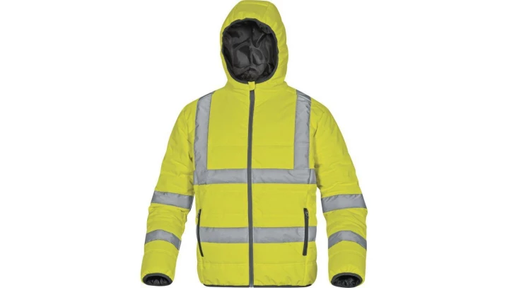 Kurtka puchowa pikowana ostrzegawcza kolor żółty rozmiar S DOOHVJAPT