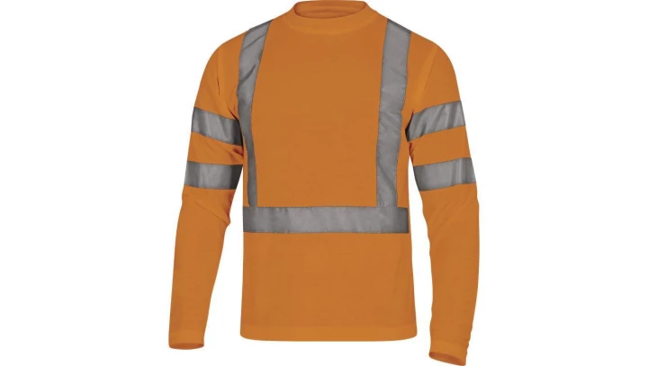 Odblaskowa koszulka długi rękaw Pika 100 poliester 235 G/M2kolor pomarańczowy rozmiar 3XL STAROR3X