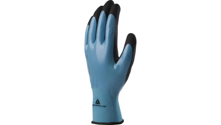 Rękawice robocze powlekane nitrylem kolor niebieski 8 VV636BL08