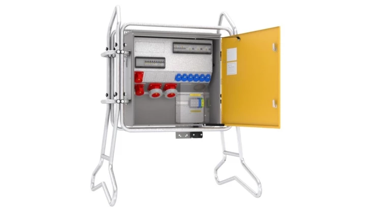 Rozdz. budowlana elBOX-XL Z125-012209 IP44, zaciski 5x95 mm2, gn:9xGK 230V 16A 2xCEE 16A 2xCEE 32A 1xCEE 63A 3xRCCB 6kA 76527012