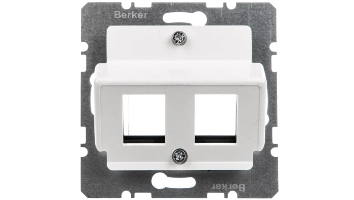 Berker Modul Płytka centralna do gniazda modularnego Krone śnieżnobiała 146409