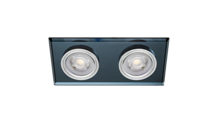 Oprawa szklana GLASSO-2k-b czarna podwójna ścięte kanty premiumled