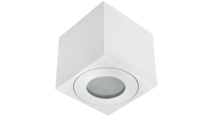 Oprawa sufitowa ERMETICO-K-W biała kwadrat 1xgu10 natynkowa nad prysznic hermetyczna ip44 łazienkowa