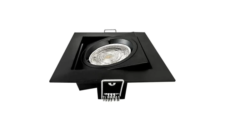 Oprawa SEVIL kwadrat czarna regulowana halogenowa