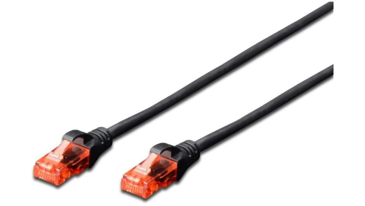 Kabel krosowy (Patch Cord) U/UTP kat. 6 czarny 3m DK-1612-030/BL