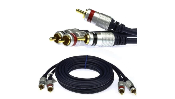 Kabel przyłącze 2xRCA Cinch / 2xRCA Cinch cyfrowy digital podwójnie formowane przewodniki RKD200 /0,5m/