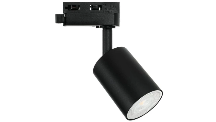 Lampa SIENA-Track-ALU-B/B-1F czarna z czarnym przegubem 1xgu10 LUXsystem-1F (na szynę jednofazową)